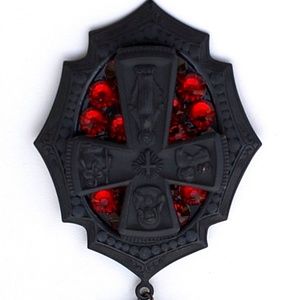 GASOLINE GLAMOUR Jewelry - SCARLET FEVER RHINESTONE invertCROSS MINI NECKLACE GASOLINE GLAMOUR Jewelry - SCARLET FEVER RHINESTONE invertCROSS MINI NECKLACE